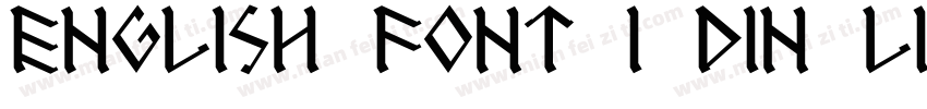 ENGLISH FONT 1 DIN Light字体转换